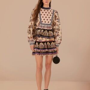 Cream Ainika Maxi Floral Blouse